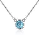 Stříbrný náhrdelník s kulatým tyrkysovým kamenem
