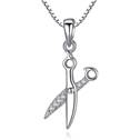Stříbrný náhrdelník s nůžkami