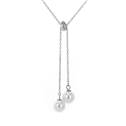 Stříbrný náhrdelník s perličkami