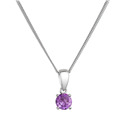 Stříbrný náhrdelník s pravým amethystem