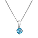 Stříbrný náhrdelník s pravými kamenem london topaz