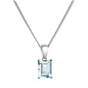 Stříbrný náhrdelník s pravými kamenem sky topaz