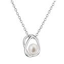Stříbrný náhrdelník s říční perličkou