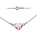 Stříbrný náhrdelník se srdcem Crystals from Swarovski® Rosaline