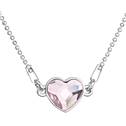 Stříbrný náhrdelník se srdíčkem Crystals from Swarovski® Rosaline