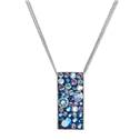 Stříbrný náhrdelník se Swarovski krystaly, Blue Style