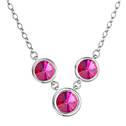 Stříbrný náhrdelník se Swarovski krystaly, Fuchsia