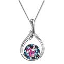 Stříbrný náhrdelník se Swarovski krystaly kapka, Galaxy