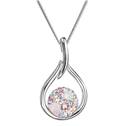 Stříbrný náhrdelník se Swarovski krystaly kapka, Magic Rose
