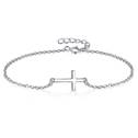 Stříbrný náramek - křížek