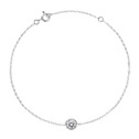Stříbrný náramek AMELIA moissanite
