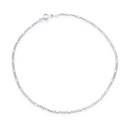 Stříbrný náramek figaro, délka 18 cm