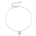Stříbrný náramek na nohu se srdíčkem