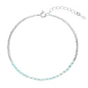 Stříbrný náramek s amazonity