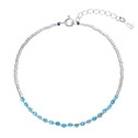 Stříbrný náramek s apatity