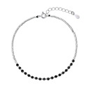 Stříbrný náramek s černými spinely