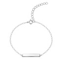 Stříbrný náramek s destičkou