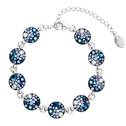 Stříbrný náramek s krystaly Crystals from Swarovski® Blue Style