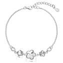 Stříbrný náramek s kytičkami Crystals from Swarovski® Crystal