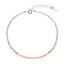 Stříbrný náramek s oranžovými korály