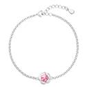 Stříbrný náramek s tyrkysovým kamenem Crystals from Swarovski® Rose