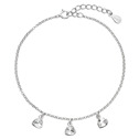 Stříbrný náramek se srdíčky Crystals from Swarovski®