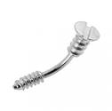 Stříbrný piercing do pupíku - vrut