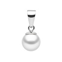 Stříbrný přívěšek - bílá perla 6 mm