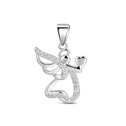 Stříbrný přívěsek andělíček se srdíčkem