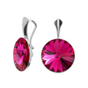 Stříbrný přívěšek Crystals from Swarovski, Fuchsia