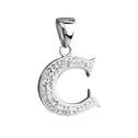 Stříbrný přívěšek Crystals from Swarovski® písmeno C 
