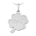 Stříbrný přívěsek čtyřlístek