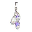 Stříbrný přívěšek kapka s krystaly Crystals from Swarovski® AB