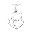 Stříbrný přívěsek kočka