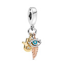 Stříbrný přívěsek korálek Hamsa