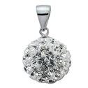 Stříbrný přívěšek koule 10 mm s krystaly Crystals from Swarovski®, Crystal