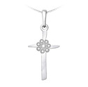 Stříbrný přívěsek kříž s ornamentem