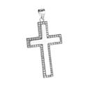 Stříbrný přívěšek křížek se zirkony