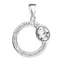 Stříbrný přívěšek kruh s kameny Crystals from Swarovski® 