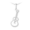 Stříbrný přívěsek kytara