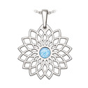 Stříbrný přívěsek lotosová mandala