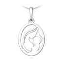 Stříbrný přívěsek maminka s dítětem