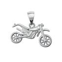Stříbrný přívěšek motorka