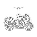 Stříbrný přívěsek motorka