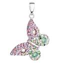 Stříbrný přívěšek motýlek s krystaly Crystals from Swarovski® Sakura