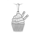 Stříbrný přívěsek muffin