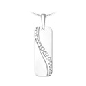 Stříbrný přívěsek obdélník s linií