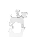Stříbrný přívěšek pes Jack Russell teriér