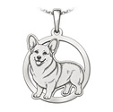 Stříbrný přívěsek pes velšský corgi