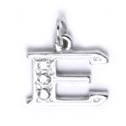 Stříbrný přívěšek písmeno se zirkony - iniciála E